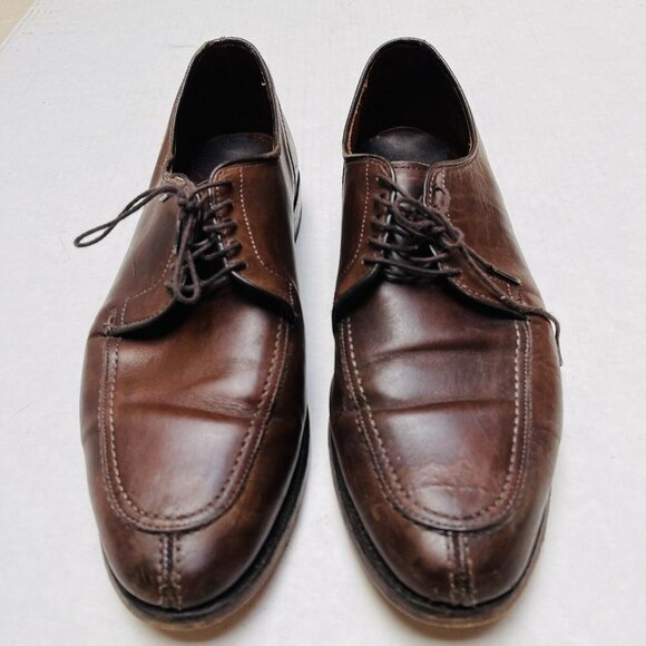 Allen Edmonds Oxfords Shoes Mens 9 D Brown Leather Split Toe Made in USA Lace up main image 6